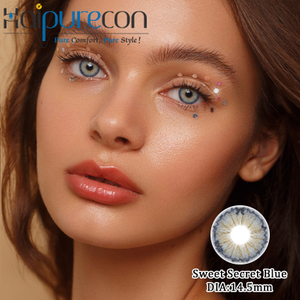 Haipurecon Sweet Secret Blue 14,5 мм, 40 процентов содержания воды, оптовая продажа, удобные линзы естественного стиля