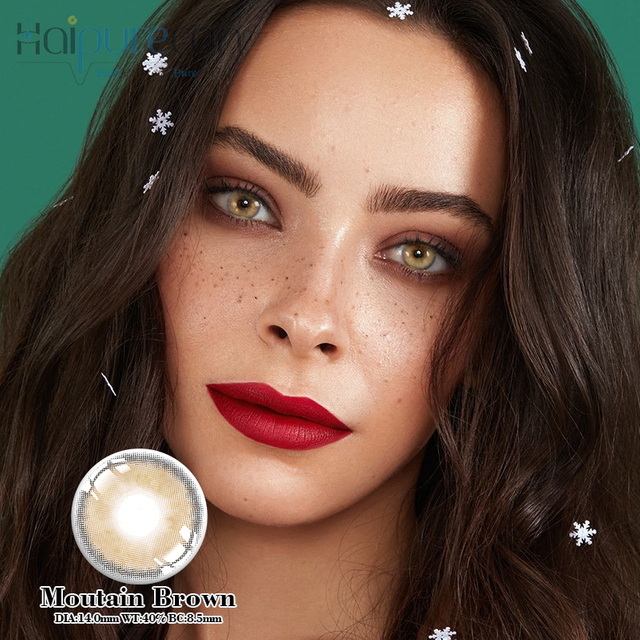 Haipurecon Mountain brown 14.0mm contact lenses with power