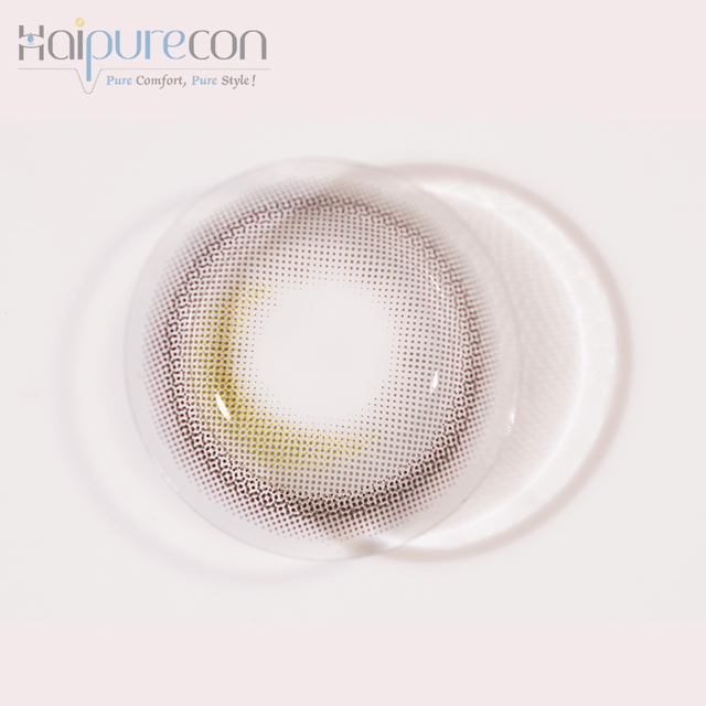 Haipurecon Milk Grey 14.2mm contact lens with power