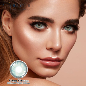 Haipurecon Gem green 14.0mm contact lens with power