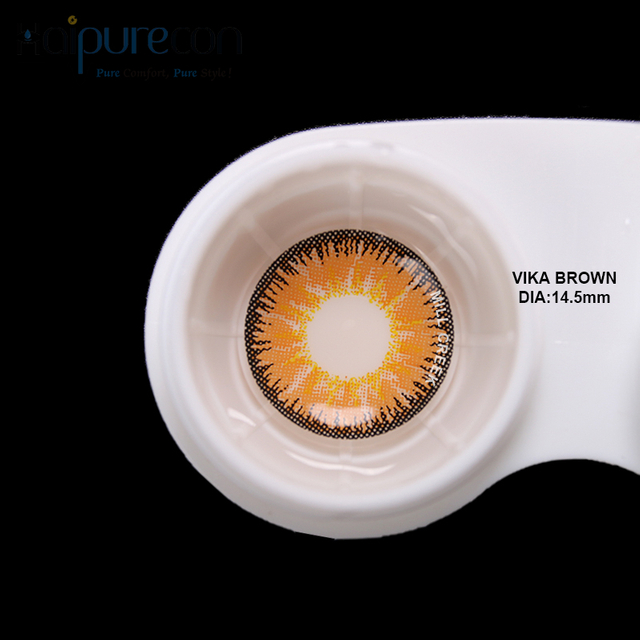 Haipurecon Vika brown 14.5mm contact lens