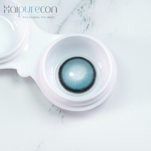 Haipurecon Swan Lake Blue 14.5mm lensi ya mawasiliano na nguvu