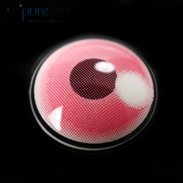 Haipurecon Cosplay contact lens Small Circle Pink 14.5mm 