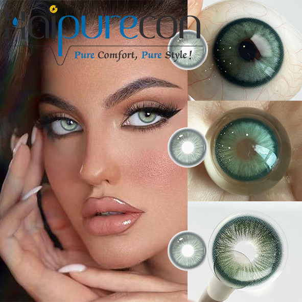 Haipurecon Baroque Green 14,2 mm 40 odstotkov vsebnosti vode dnevne kontaktne leče za enkratno uporabo Green Beauty