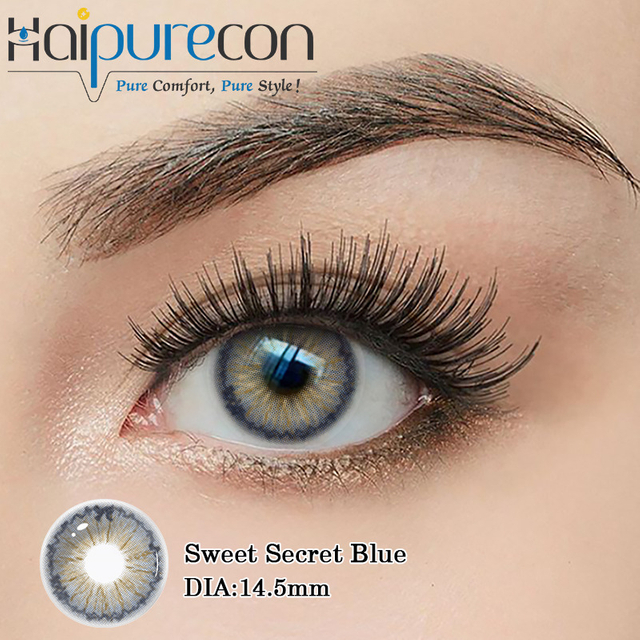 Haipurecon Sweet Secret Blue 14.5mm 40 Percent Water Content Wholesale Comfortable Natural Style Lenses
