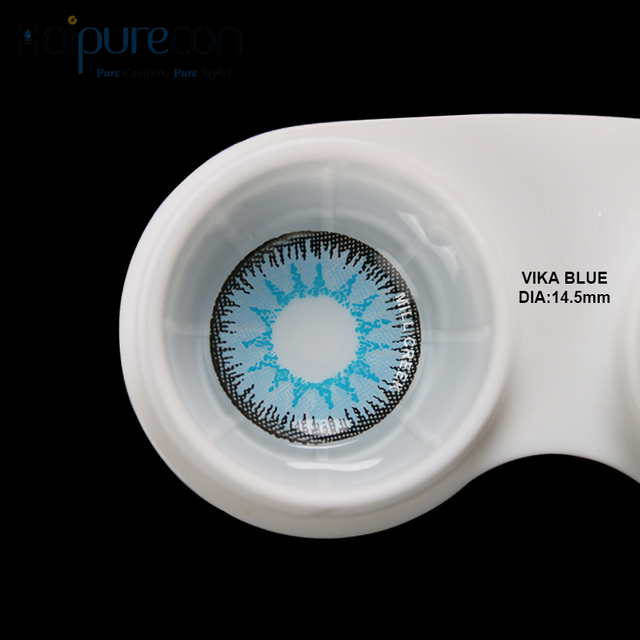 Haipurecon vika blue contact lenses with power
