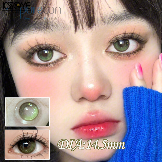 Haipurecon Green 14.5mm Colored Contact Lenses