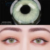 Haipurecon Aurora green 14.2mm contact lense with power