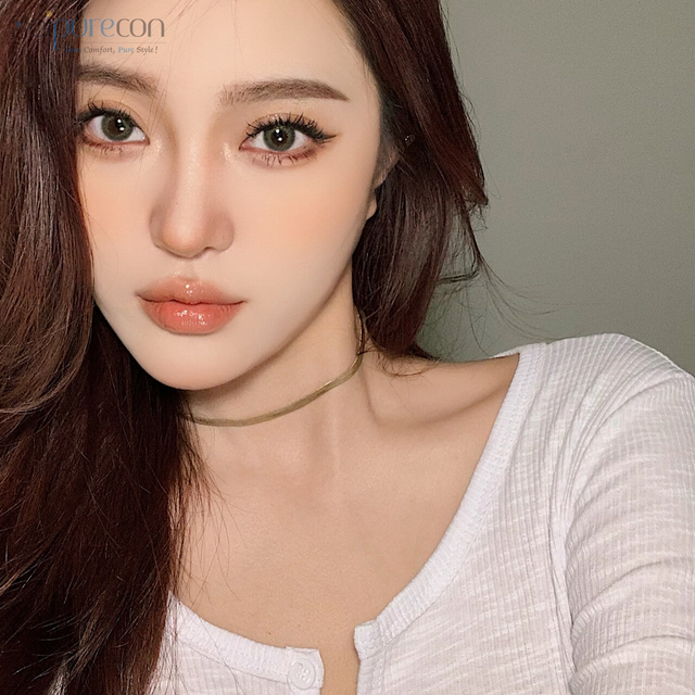 Haipurecon 14.2mm Grey Colored Contact Lenses With Prescrition