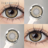 Haipurecon Cyan Brown 14.0mm contact lens with power