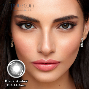 Haipurecon Black Amber 14.5mm contact lenses with power