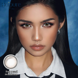 Haipurecon daily color contact Lenses Fog pearl 14.0mm with power