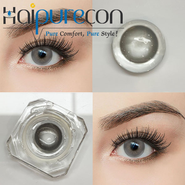 Haipurecon Mech Graphite 14.5mm Soft Yearly Disposable Contact Lenses 40 Percent Water Content
