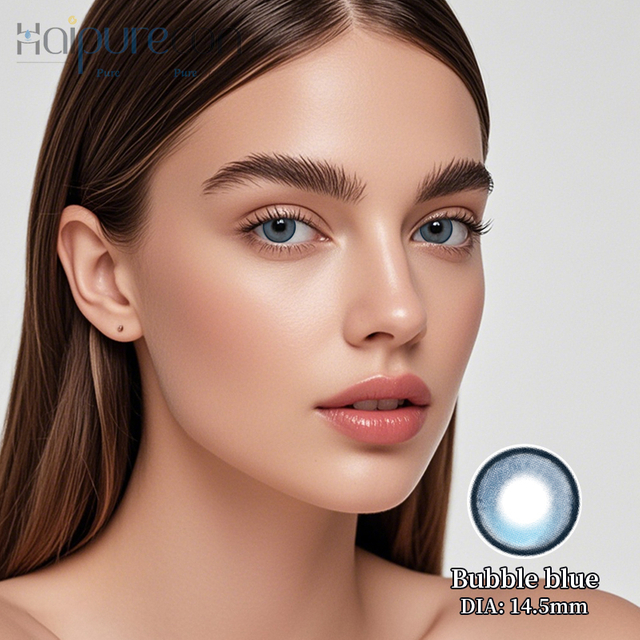 Haipurecon Bubble blue 14.5 mm contact lens