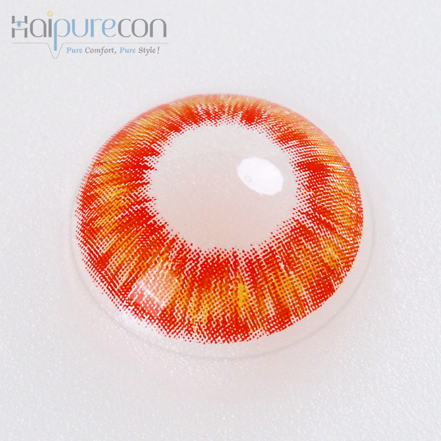 Haipurecon Cosplay Naruto Red 14.5 mm contact lens 