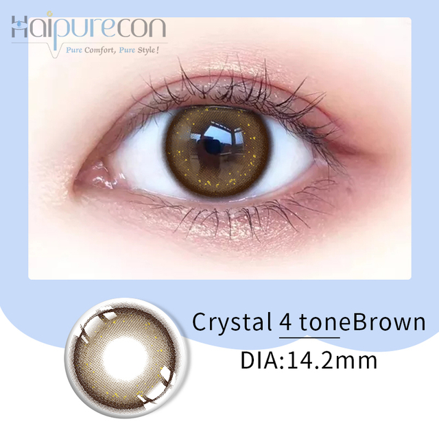 Haipurecon Crystal 4 tone Brown 14.2mm contact lenses