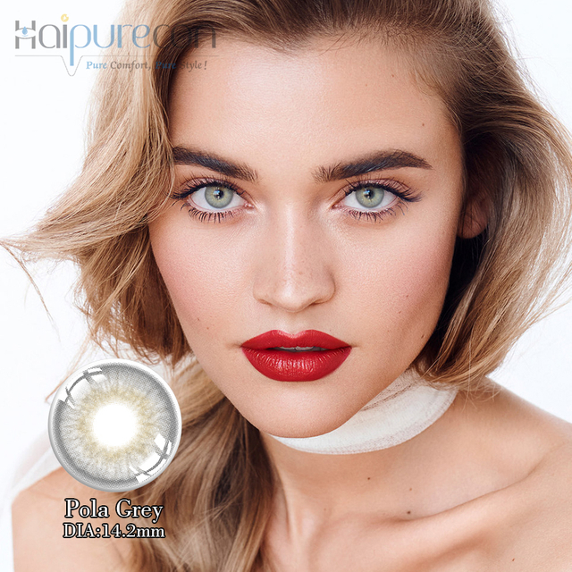 Haipurecon Pola Grey 14.2mm Contact Lens with power