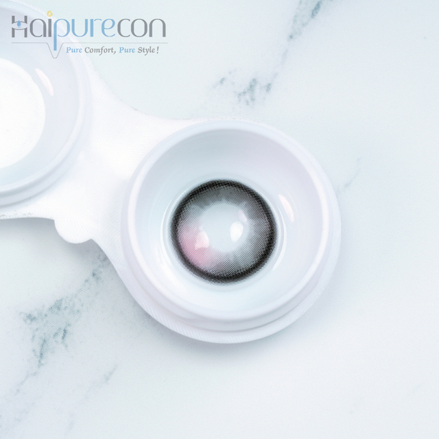 Haipurecon Blusher pink 14.2mm contact lens with power