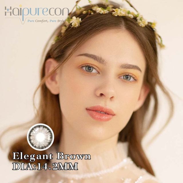 Haipurecon Elegant brown 14.2mm contact lenses