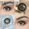 Haipurecon Wholesale Daisy Natural 3-Tone Brown Gray Colored Contact Lenses 14.5mm for Beauty Makeup