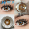 Haipuming Wholesale Jelly Bloom Black & Gold Colored Contact Lenses 14.5mm 40% Water Content Comfortable Yearly Disposable High Quality OEM ODM