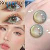 Haipurecon Girl's Tears Brown & Blue Contact Lens Wholesale High Quality 14.5mm 4-tone Contact Eye Lens Yearly Disposable Daily Comfortable Natural Enhance Eye