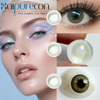 Haipurecon Catrii Olive Yearly Color Contact Lenses 14.2mm Natural Green Effect 40% Water Content 8.6mm BC CE ISO 0197