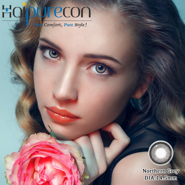 Ежедневные одноразовые контактные линзы Haipurecon Northern Grey 14,5 мм K-Beauty, 10 шт., Новое поступление