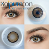Haipurecon Wholesale Daisy Natural 3-Tone Brown Gray Colored Contact Lenses 14.5mm for Beauty Makeup