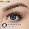 Haipurecon Orange Granules Coffee Blue & Purple Highlight 4-Tone 14.5mm Full-Coverage Daily Colored Contact Lenses 