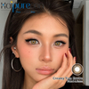 Haipurecon Creamy Yam Brown 14.5mm Natural Sparkle Contact Lenses 8.6mm BC 40% Water Yearly CE ISO Comfortable Eye Beauty Factory