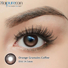 Haipurecon Orange Granules Coffee Blue & Purple Highlight 4-Tone 14.5mm Full-Coverage Daily Colored Contact Lenses 