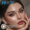 Haipuming Wholesale Jelly Bloom Black & Gold Colored Contact Lenses 14.5mm 40% Water Content Comfortable Yearly Disposable High Quality OEM ODM