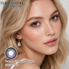 Haipurecon Orange Granules Coffee Blue & Purple Highlight 4-Tone 14.5mm Full-Coverage Daily Colored Contact Lenses 
