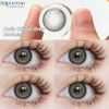 Haipurecon Dolly Kristin Grey Contact Lenses Monthly Natural Colored 4-tone 14.2mm Contact Lenses 40% Water Content Daily Comfortable