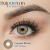 Haipurecon Leopard Brown 14.5mm K-Beauty Daily Disposable Contact Lenses 55 Percent Water Content 8.5 Base Curve 0.08mm Center Thickness 10 Pieces