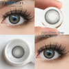 Haipurecon Dolly Kristin Grey Contact Lenses Monthly Natural Colored 4-tone 14.2mm Contact Lenses 40% Water Content Daily Comfortable