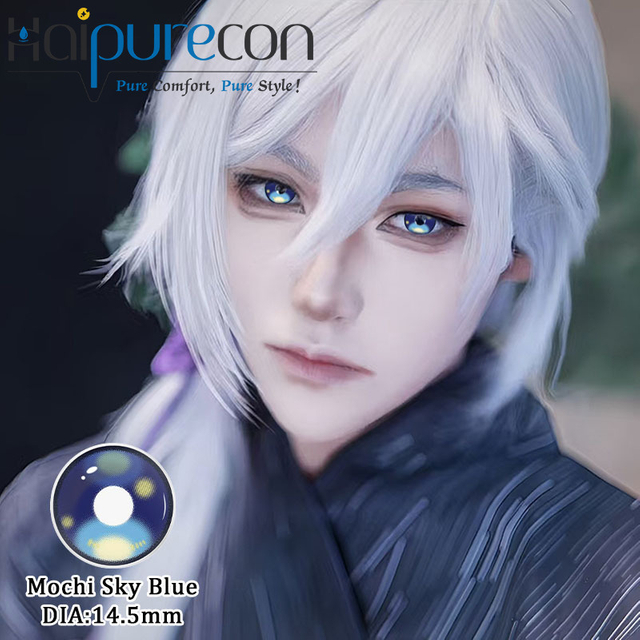 Lenti a contatto cosplay Haipurecon Mochi azzurro cielo 14,5 mm